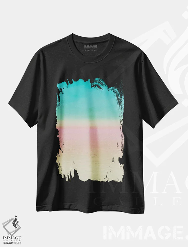 تیشرت مشکی طرح دار "ذن I" اثر ایرنا اورلوف | immage.ir