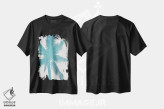 تیشرت مشکی طرح دار "نخل های آبی I"، تزئینی اثر ایرنا اورلوف | immage.ir