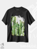 تیشرت مشکی طرح دار "در حال و هوای کاکتوس IV"، مدیوم اثر ایرنا اورلوف | فروشگاه ایماژ