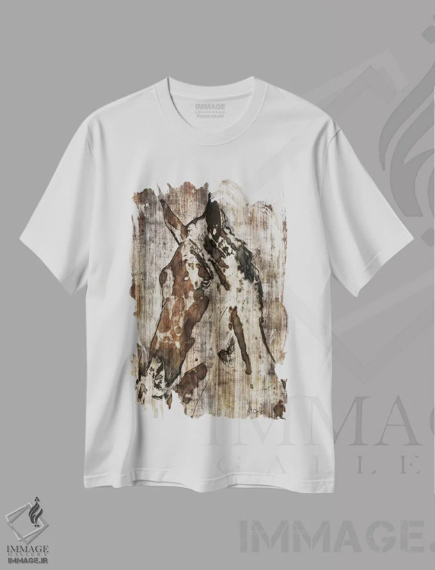 تیشرت سفید طرح دار "تامپر"، دکور روستایی اثر ایرنا اورلوف | فروشگاه ایماژ