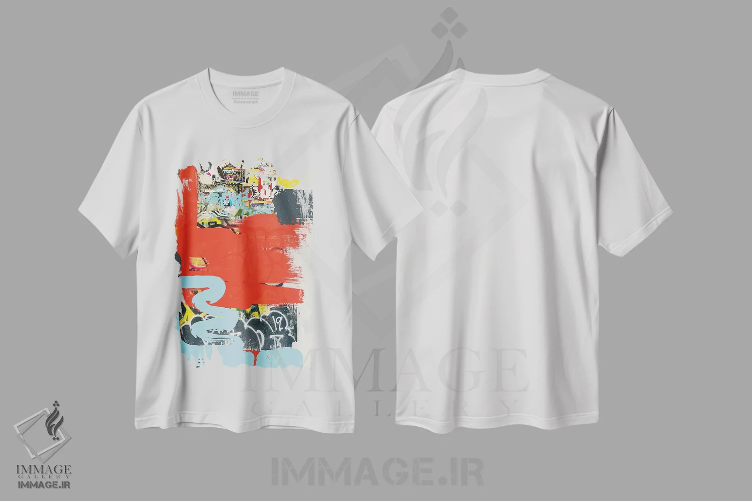 تیشرت سفید طرح دار "دوز کوچکی از سکوت" اثر ایرنا اورلوف | immage.ir