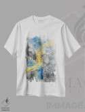 تیشرت سفید طرح دار "آبرنگ انتزاعی ساحلی VII" اثر ایرنا اورلوف | immage.ir