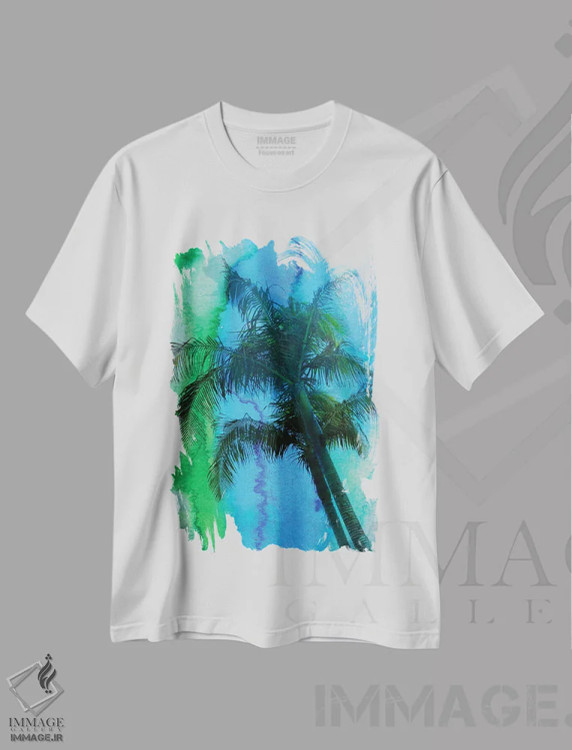 تیشرت سفید طرح دار "زیبایی گرمسیری"، تزئینی اثر ایرنا اورلوف | فروشگاه ایماژ