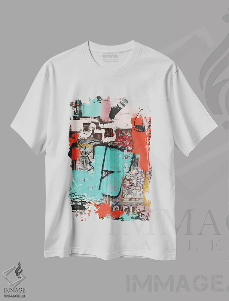 تیشرت سفید طرح دار "پازل II" اثر ایرنا اورلوف | immage.ir