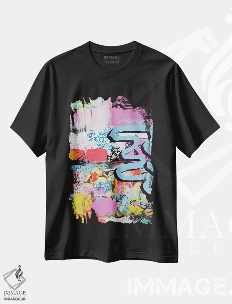 تیشرت مشکی طرح دار "دوستی" اثر ایرنا اورلوف | immage.ir