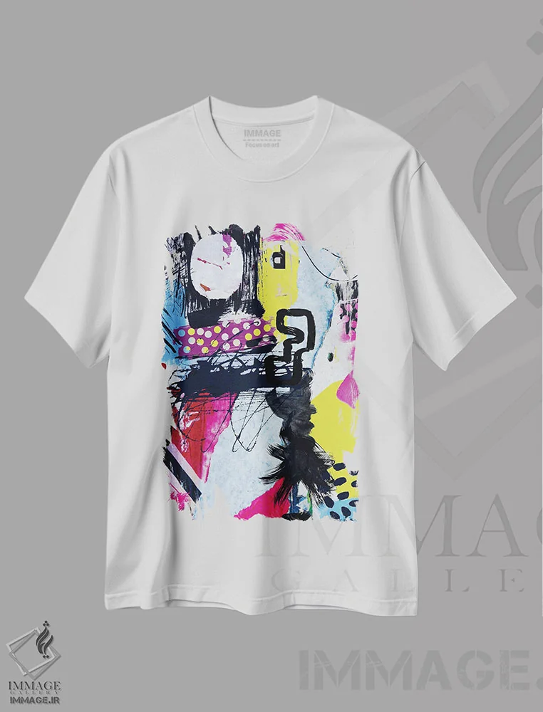 تیشرت سفید طرح دار "شعر تاکیدی" اثر ایرنا اورلوف | فروشگاه ایماژ