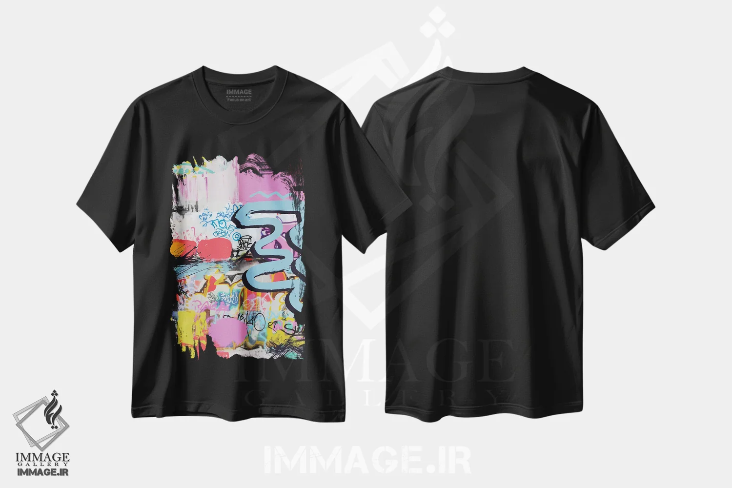 تیشرت مشکی طرح دار "دوستی" اثر ایرنا اورلوف | immage.ir