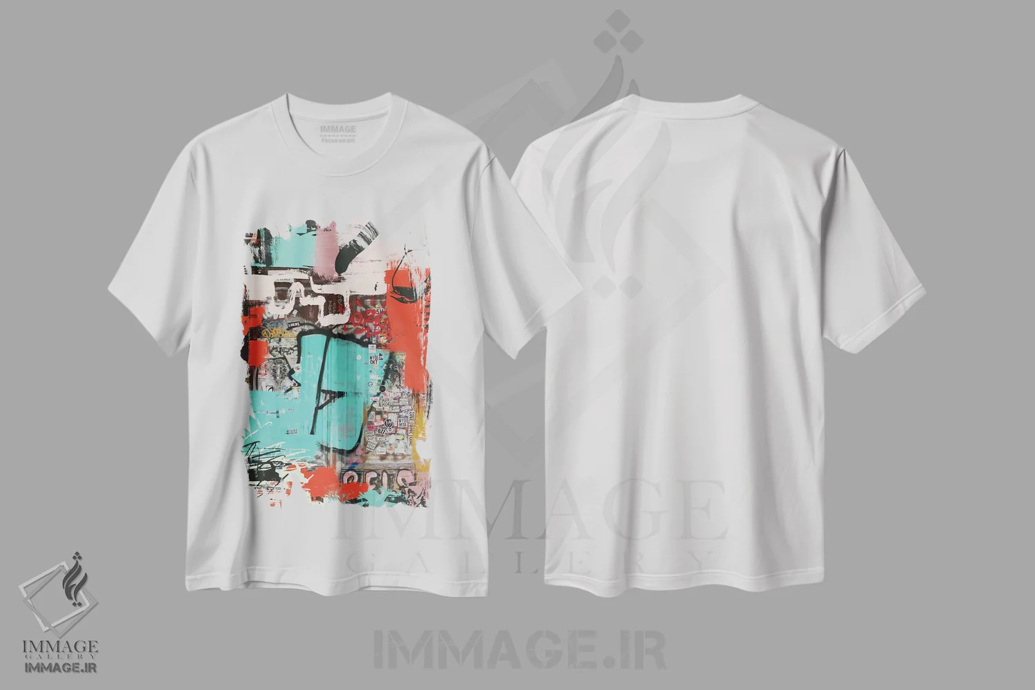 تیشرت سفید طرح دار "پازل II" اثر ایرنا اورلوف | immage.ir