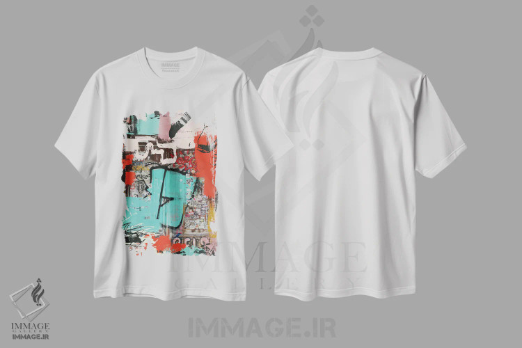تیشرت سفید طرح دار "پازل II" اثر ایرنا اورلوف | immage.ir