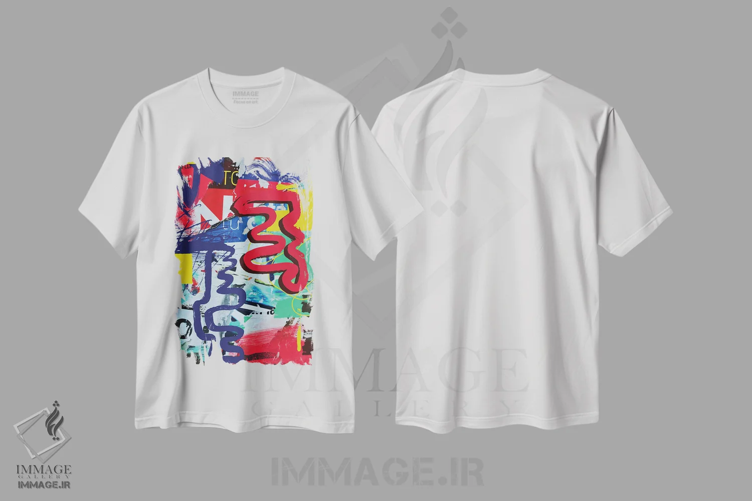 تیشرت سفید طرح دار "تحولات معاصر" اثر ایرنا اورلوف | immage.ir