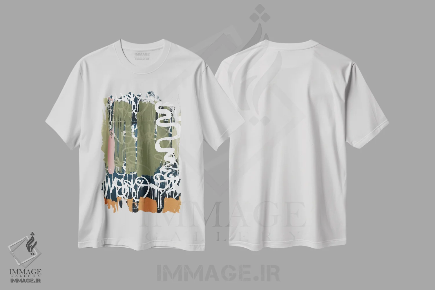 تیشرت سفید طرح دار "ترکیب هیجان انگیز" اثر ایرنا اورلوف | فروشگاه ایماژ