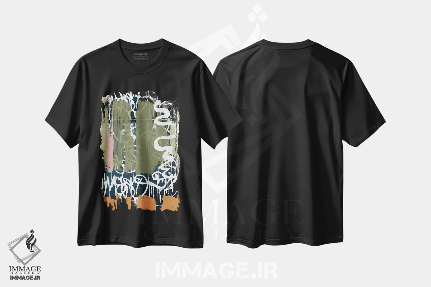 تیشرت مشکی طرح دار "ترکیب هیجان انگیز" اثر ایرنا اورلوف | immage.ir