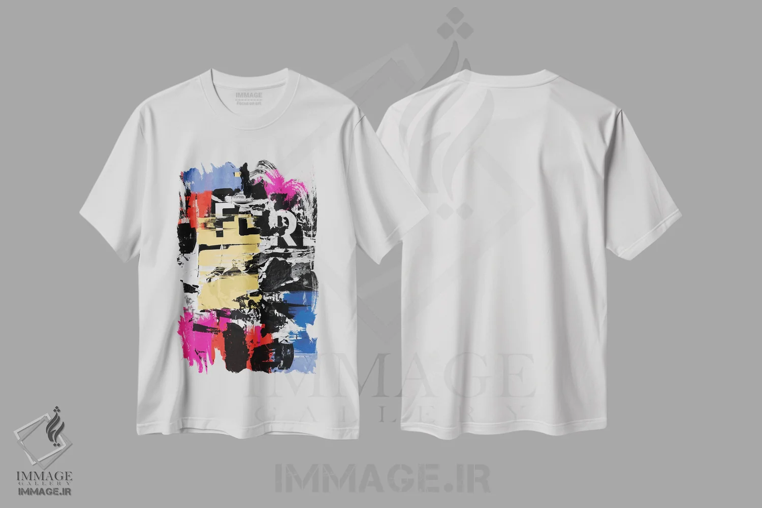 تیشرت سفید طرح دار "عشق رنگ ها" اثر ایرنا اورلوف | immage.ir