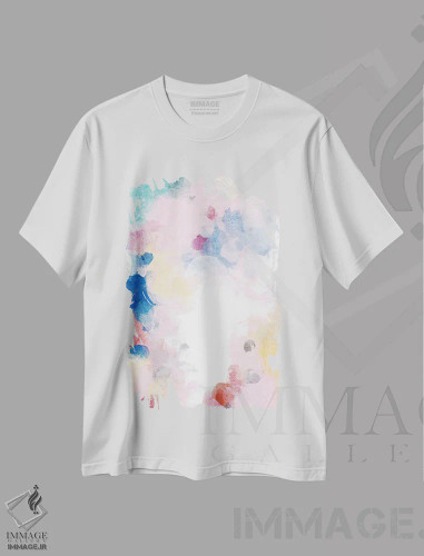 تیشرت سفید طرح دار "انتزاع" اثر ایرنا اورلوف | فروشگاه ایماژ