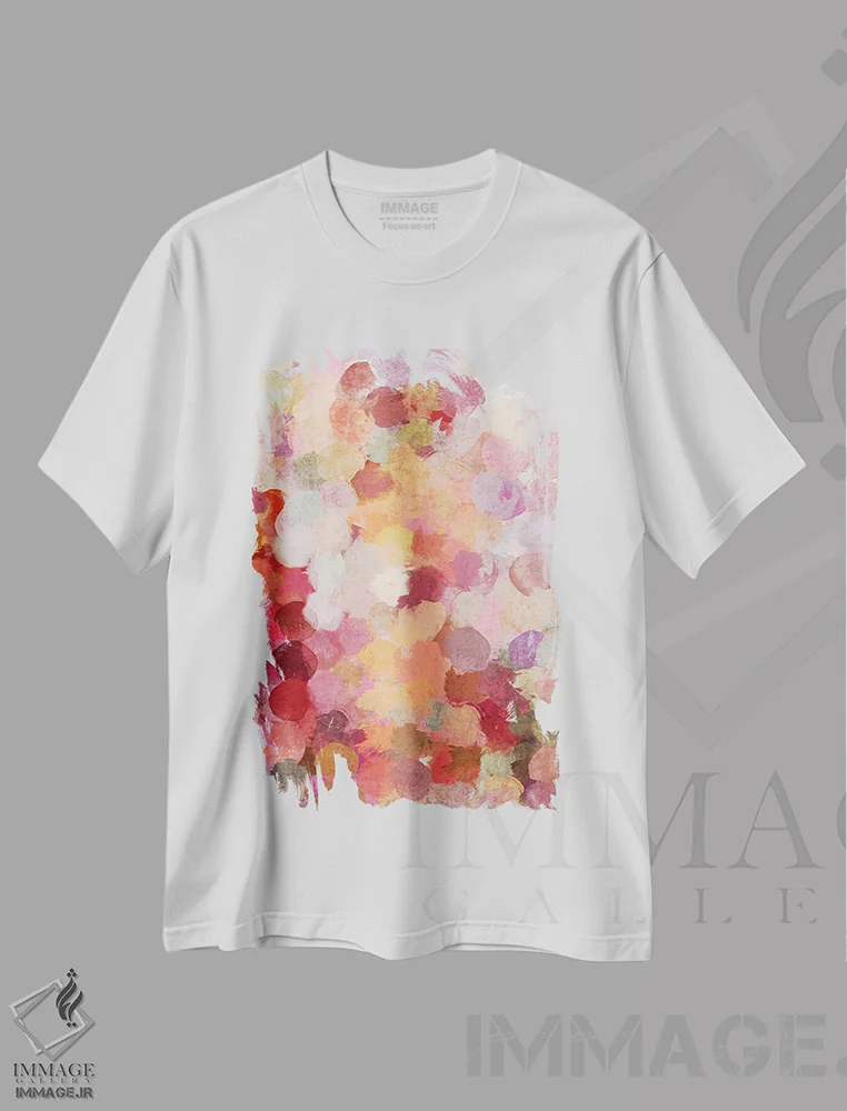 تیشرت سفید طرح دار "بیان رنگ بوهمی" اثر ایرنا اورلوف | فروشگاه ایماژ