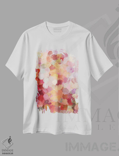 تیشرت سفید طرح دار "بیان رنگ بوهمی" اثر ایرنا اورلوف | فروشگاه ایماژ
