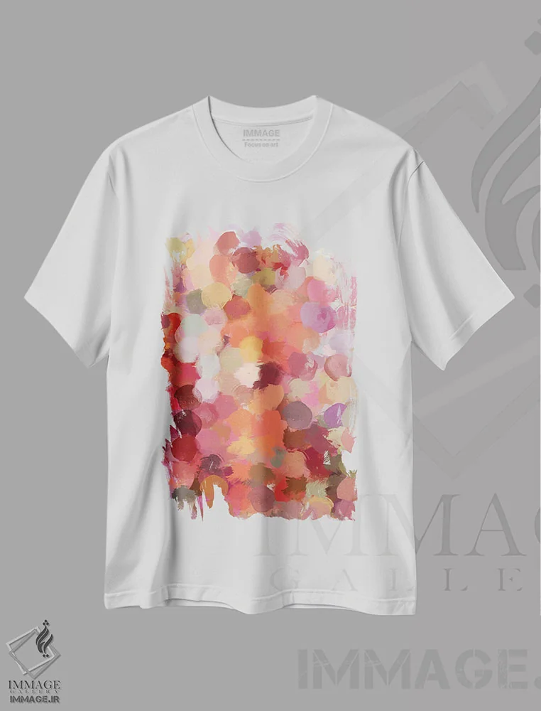 تیشرت سفید طرح دار "بیان رنگ بوهمی" اثر ایرنا اورلوف | immage.ir