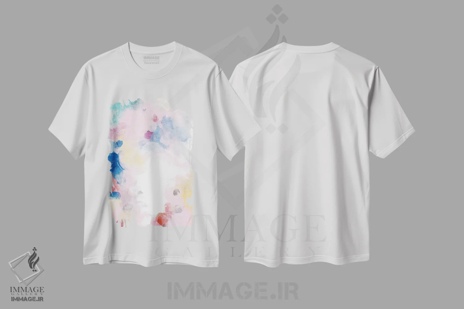 تیشرت سفید طرح دار "انتزاع" اثر ایرنا اورلوف | فروشگاه ایماژ