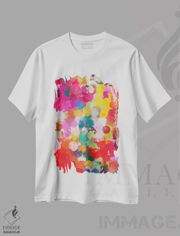 تیشرت سفید طرح دار "بیان رنگ بوهمی" اثر ایرنا اورلوف | immage.ir