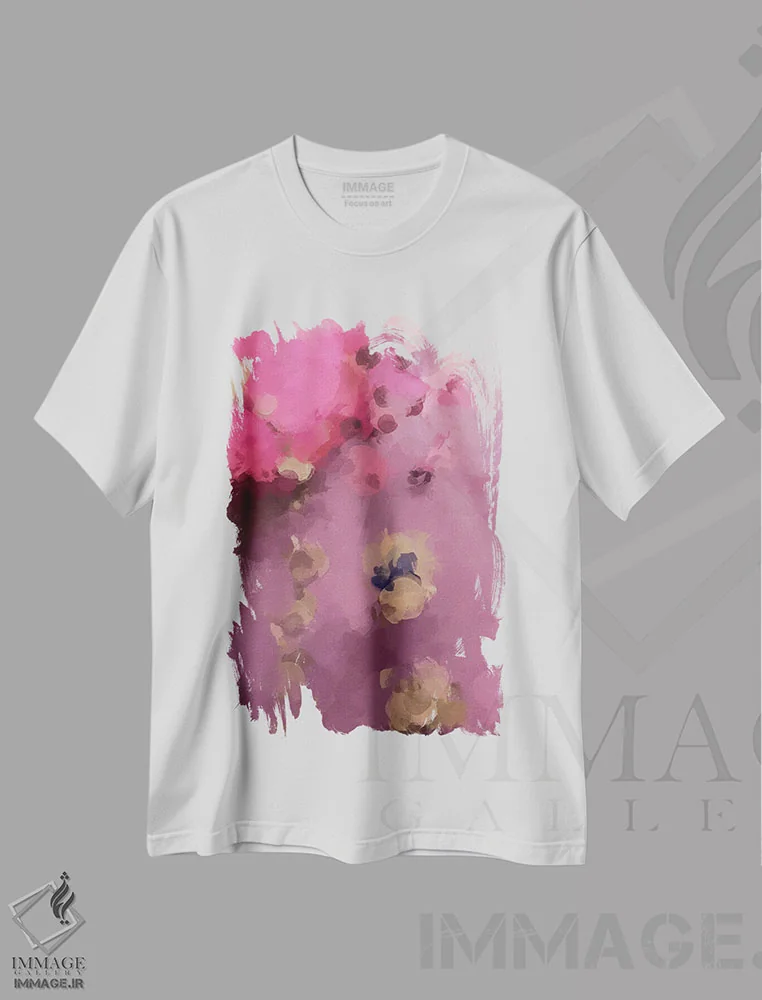 تیشرت سفید طرح دار "رنگ و شکل VII" اثر ایرنا اورلوف | immage.ir