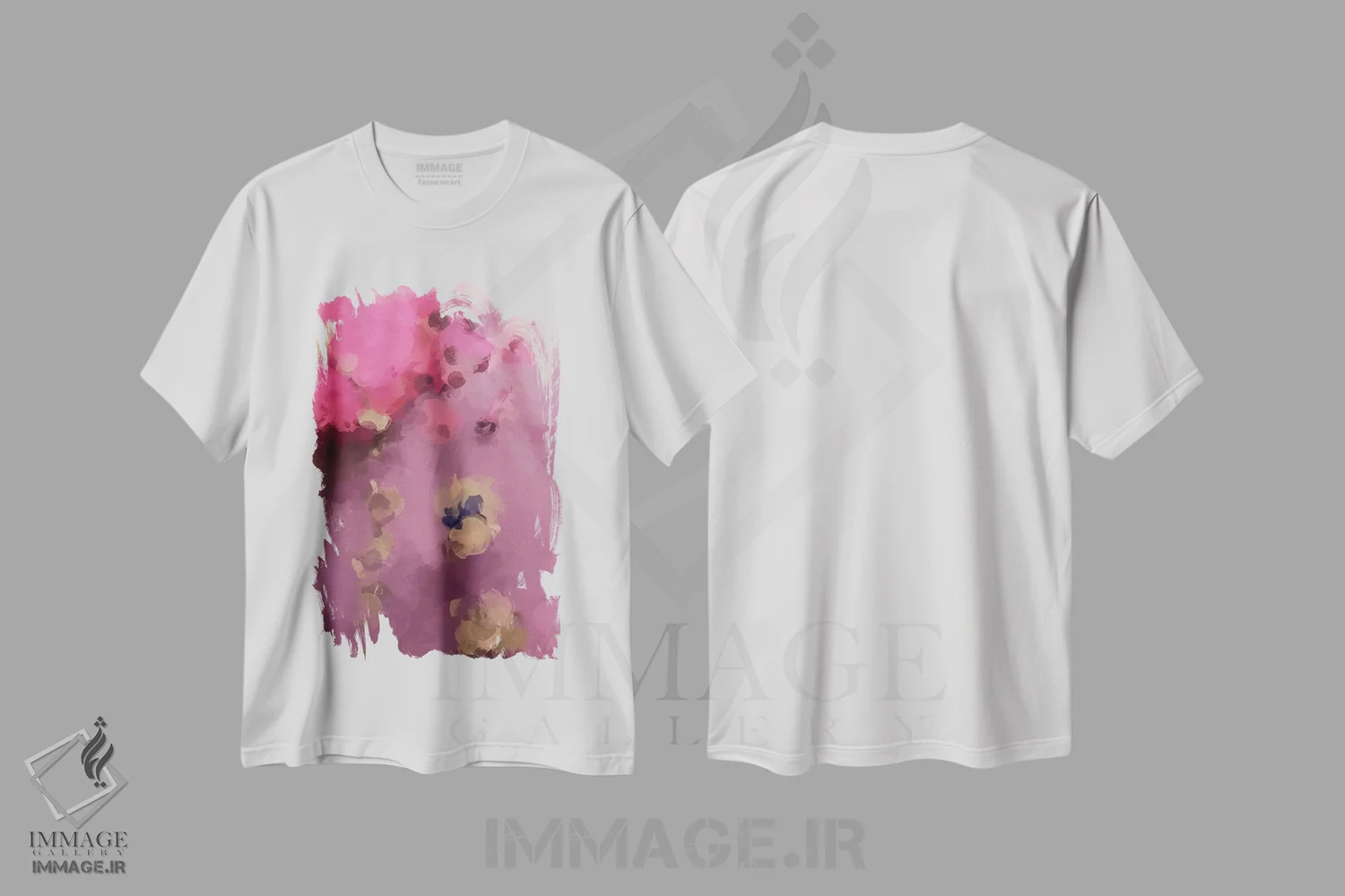 تیشرت سفید طرح دار "رنگ و شکل VII" اثر ایرنا اورلوف | immage.ir