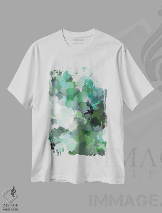 تیشرت سفید طرح دار "بیان رنگ" اثر ایرنا اورلوف | فروشگاه ایماژ