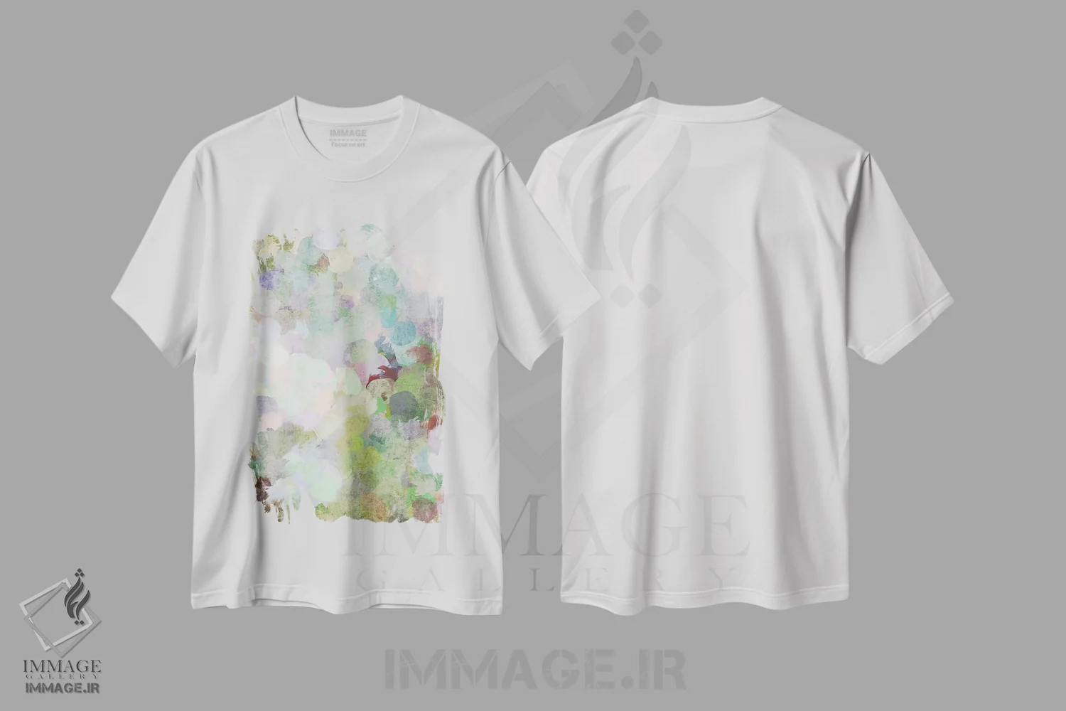 تیشرت سفید طرح دار "بیان رنگ" اثر ایرنا اورلوف | immage.ir