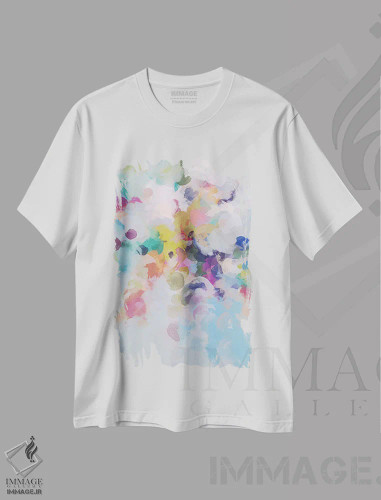 تیشرت سفید طرح دار "حرکت بازیگوش XLIII" اثر ایرنا اورلوف | فروشگاه ایماژ