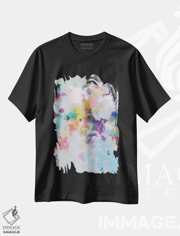 تیشرت مشکی طرح دار "حرکت بازیگوش XLIII" اثر ایرنا اورلوف | immage.ir