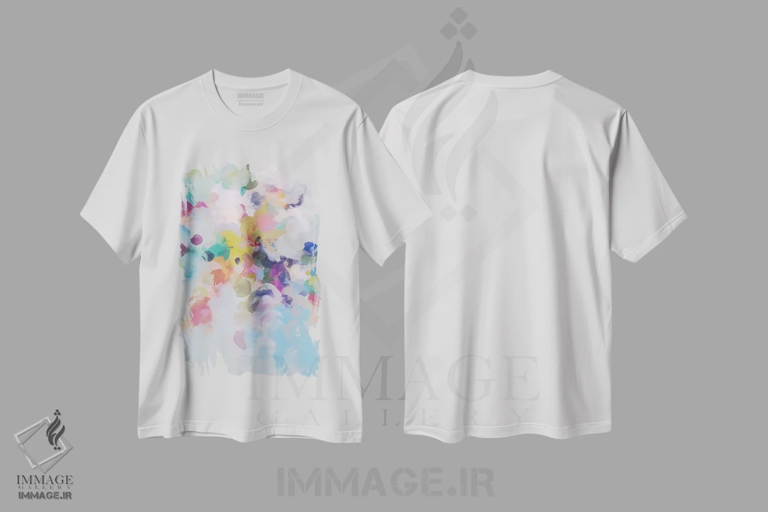 تیشرت سفید طرح دار "حرکت بازیگوش XLIII" اثر ایرنا اورلوف | فروشگاه ایماژ