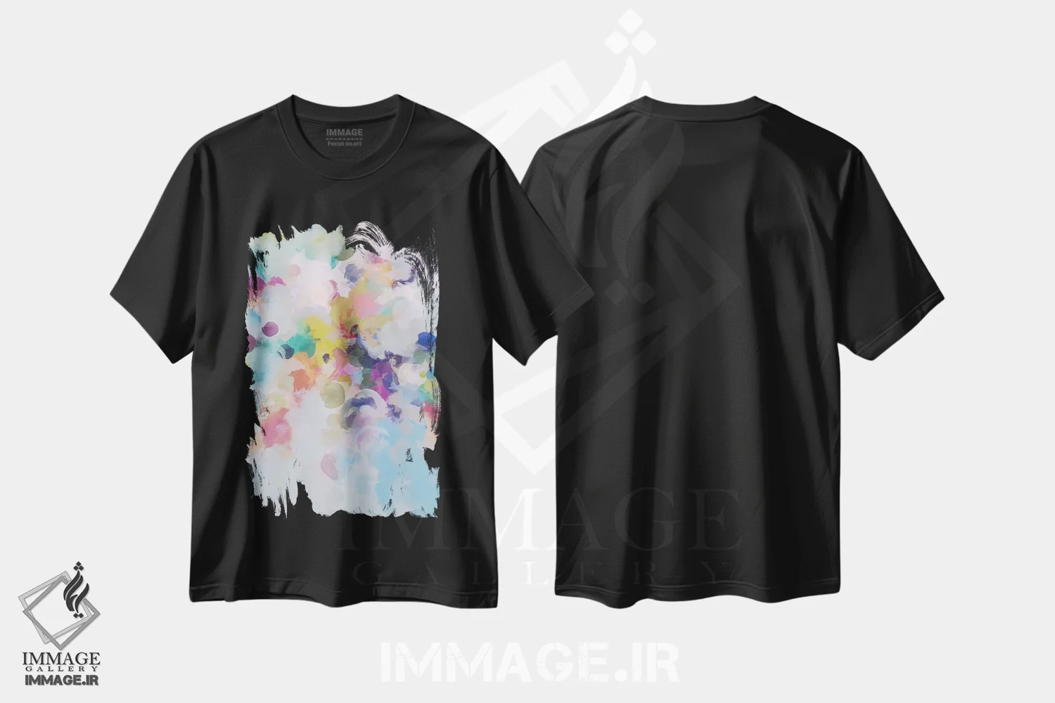 تیشرت مشکی طرح دار "حرکت بازیگوش XLIII" اثر ایرنا اورلوف | immage.ir