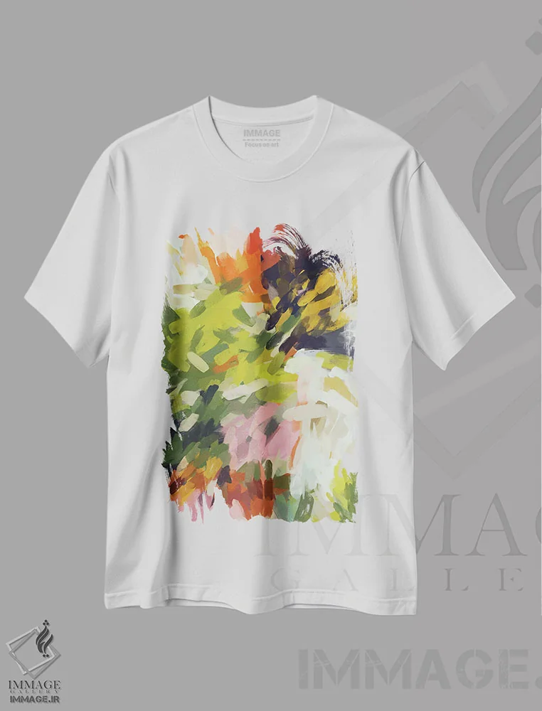 تیشرت سفید طرح دار "روز شاد ۲-۲F" اثر ایرنا اورلوف | immage.ir