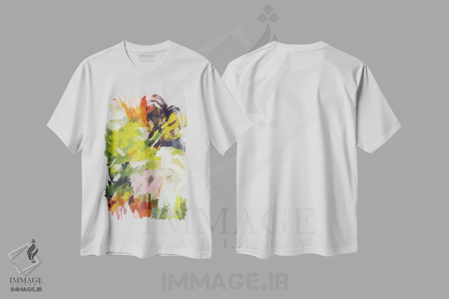 تیشرت سفید طرح دار "روز شاد II" اثر ایرنا اورلوف | فروشگاه ایماژ