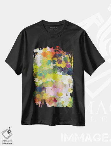 تیشرت مشکی طرح دار "روز شاد III-II" اثر ایرنا اورلوف | فروشگاه ایماژ