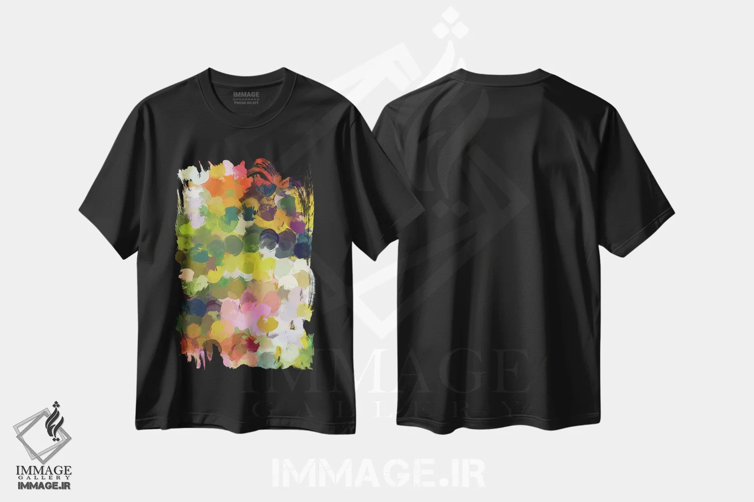 تیشرت مشکی طرح دار "روز شاد III" اثر ایرنا اورلوف | immage.ir