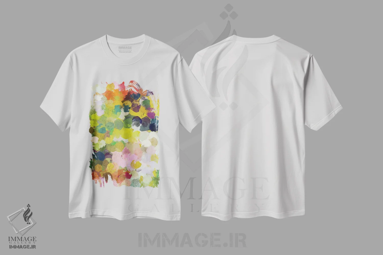تیشرت سفید طرح دار "روز شاد III-II" اثر ایرنا اورلوف | immage.ir