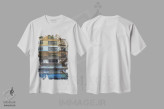 تیشرت سفید طرح دار "ساختمان II"، دکوراسیون جایگزین اثر ایرنا اورلوف | immage.ir