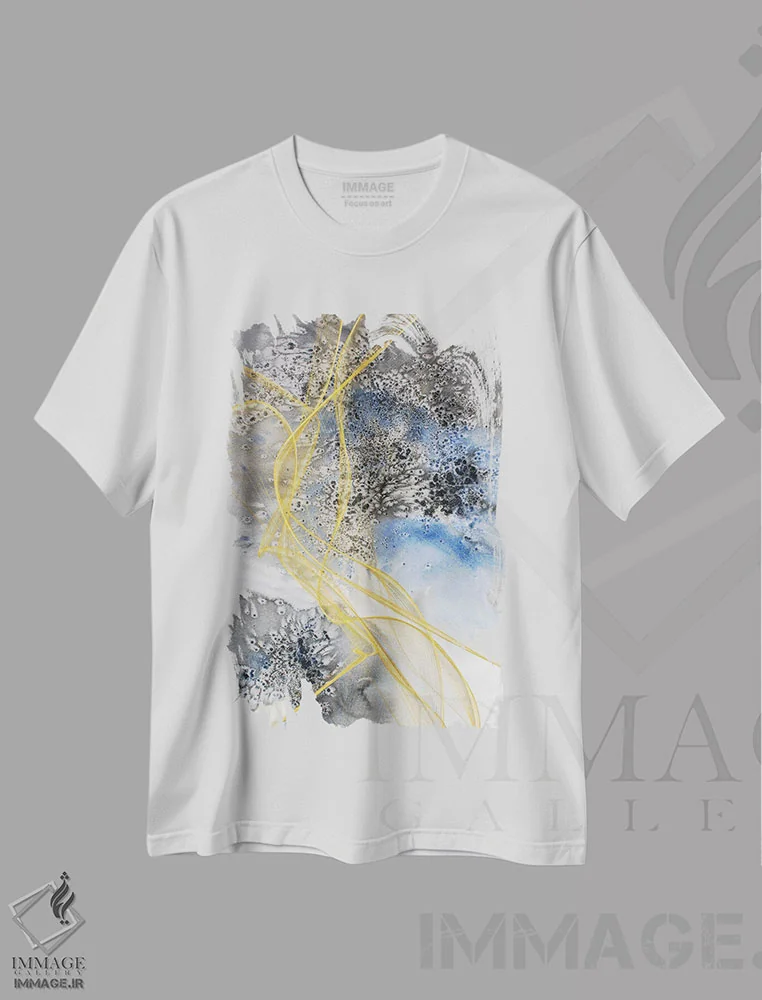 تیشرت سفید طرح دار "آبرنگ ساحلی II" اثر ایرنا اورلوف | immage.ir