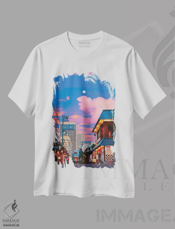 تیشرت سفید طرح دار ابر کومولوس در ژاپن دوم، عکاسی ترکیبی اثر دانر اوروزکو | immage.ir