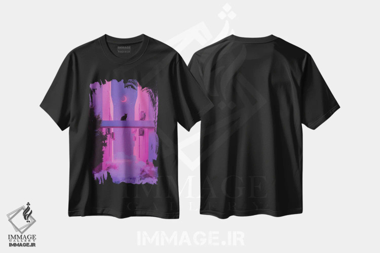 تیشرت مشکی طرح دار رویاهای اثیری اول، عکاسی ترکیبی اثر دانر اوروزکو | immage.ir