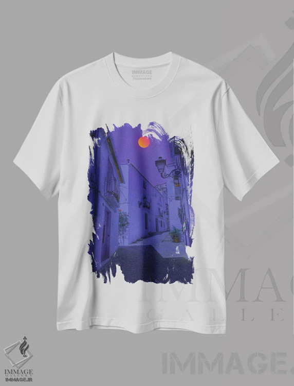 تیشرت سفید طرح دار غروب هالووین، عکاسی ترکیبی اثر دانر اوروزکو | immage.ir