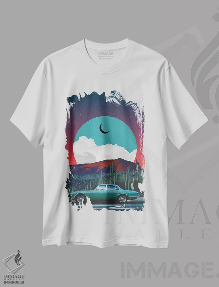 تیشرت سفید طرح دار جگوار، عکاسی ترکیبی اثر دانر اوروزکو | فروشگاه ایماژ