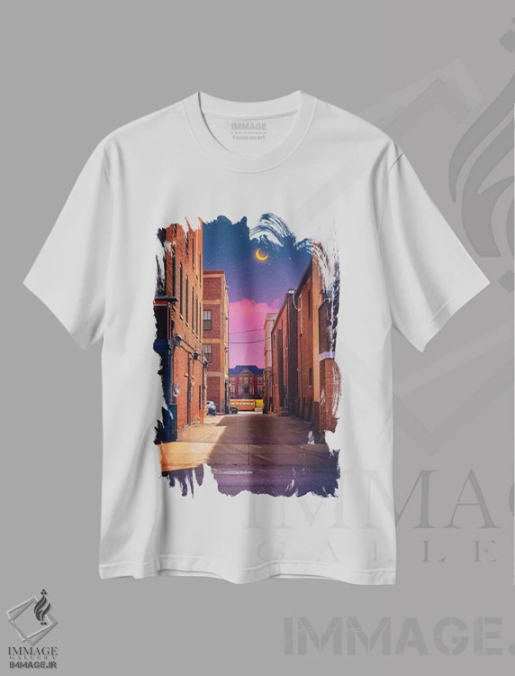 تیشرت سفید طرح دار محله جادویی، عکاسی ترکیبی اثر دانر اوروزکو | immage.ir