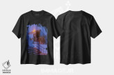 تیشرت مشکی طرح دار نور ماه دوم، عکاسی ترکیبی اثر دانر اوروزکو | فروشگاه ایماژ