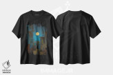 تیشرت مشکی طرح دار نور ماه سوم، عکاسی ترکیبی اثر دانر اوروزکو | immage.ir