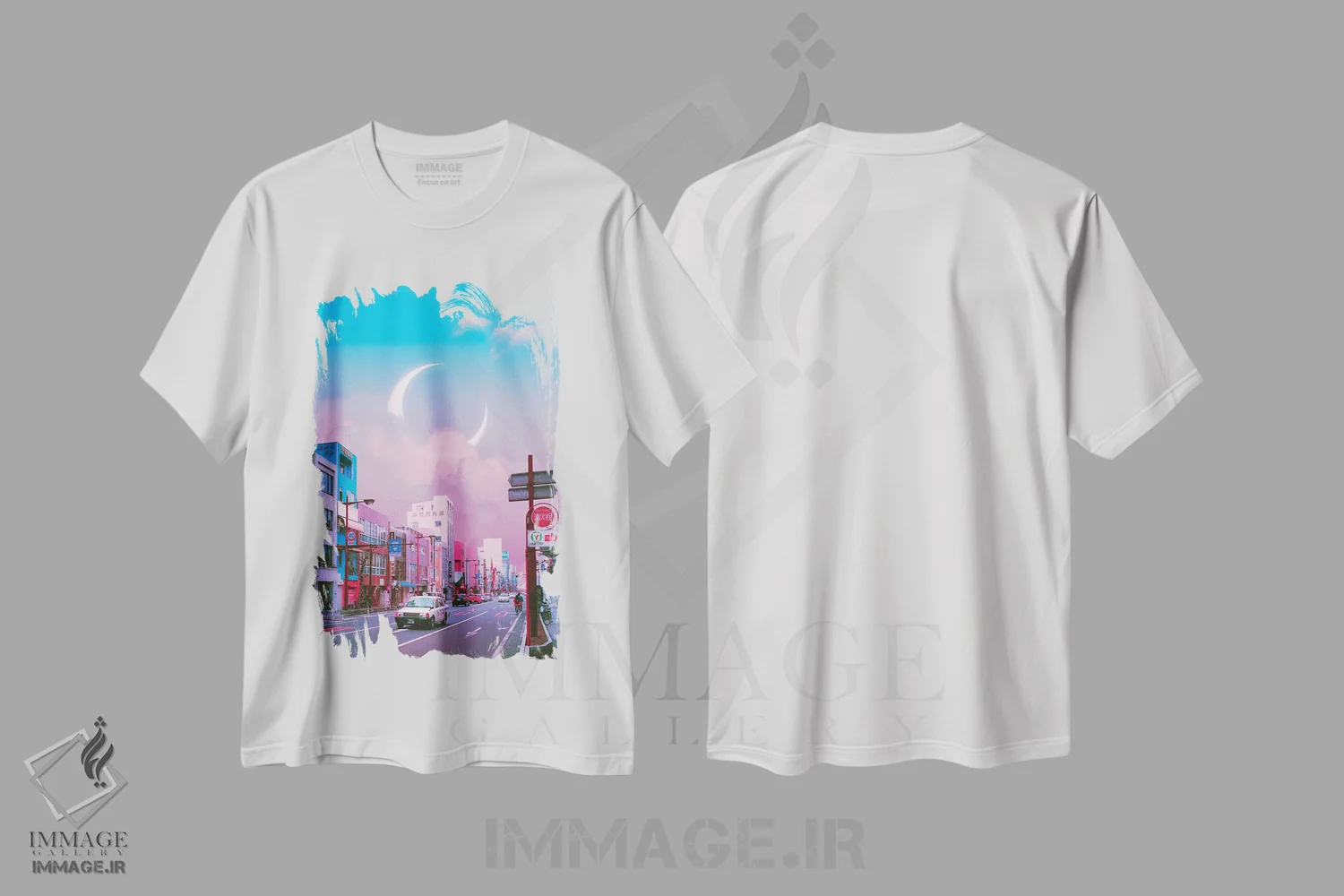 تیشرت سفید طرح دار انیمه در برابر واقعیت ۷، عکاسی ترکیبی اثر دانر اوروزکو | immage.ir