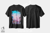 تیشرت مشکی طرح دار انیمه در برابر واقعیت ۷، عکاسی ترکیبی اثر دانر اوروزکو | فروشگاه ایماژ