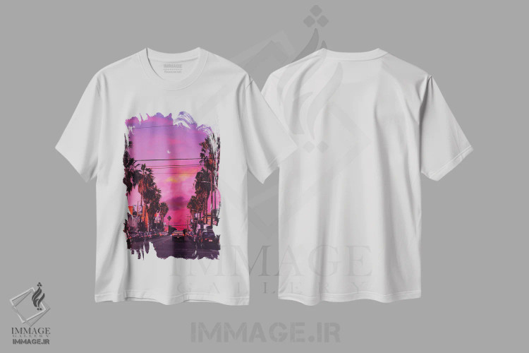 تیشرت سفید طرح دار نوستالژی، عکاسی ترکیبی اثر دانر اوروزکو | فروشگاه ایماژ