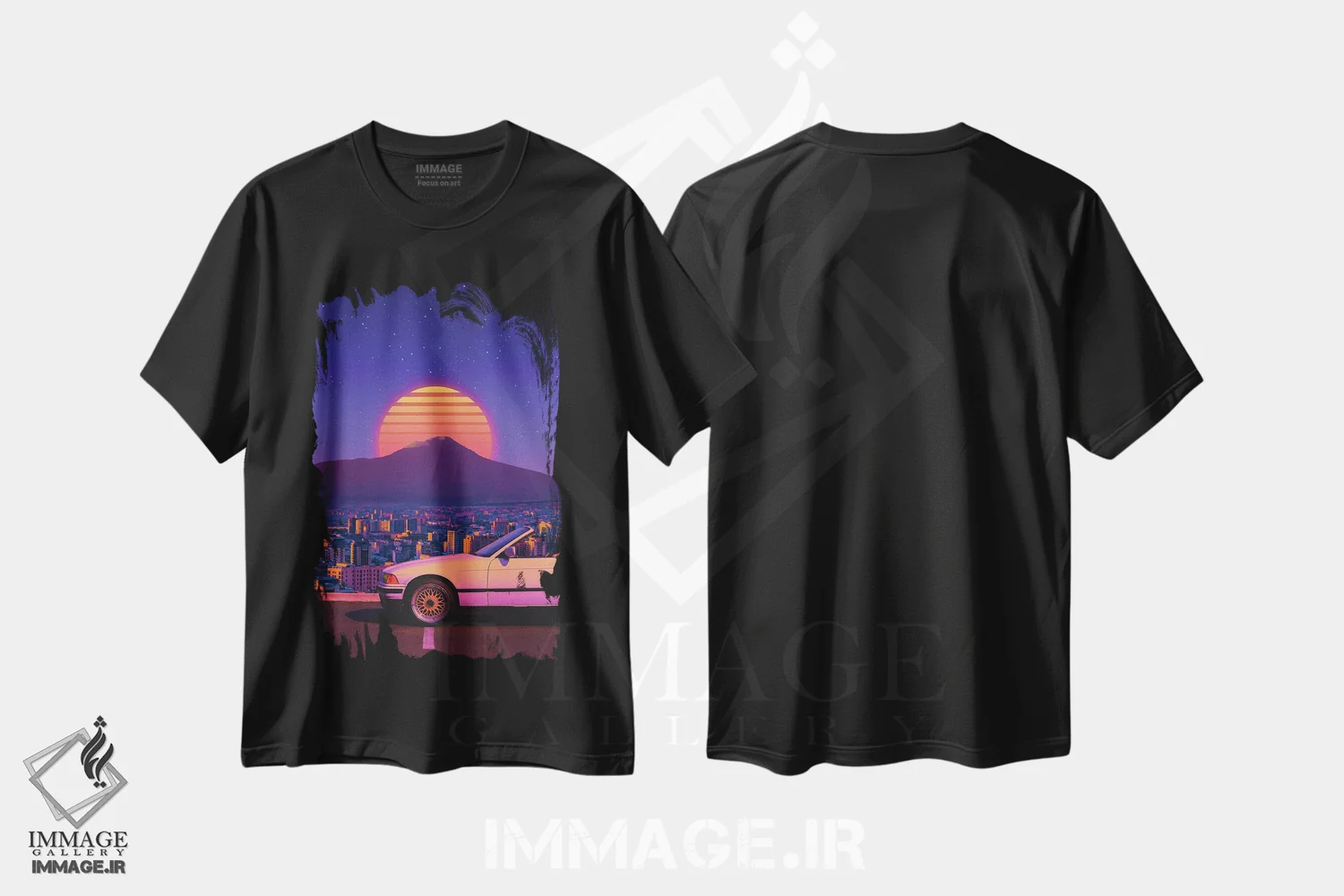 تیشرت مشکی طرح دار شهر اوت ران ۱، عکاسی ترکیبی اثر دانر اوروزکو | immage.ir