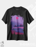 تیشرت مشکی طرح دار غروب ۲، عکاسی ترکیبی اثر دانر اوروزکو | فروشگاه ایماژ